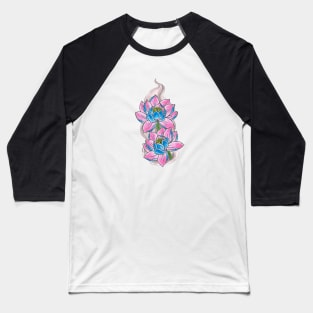 Lotus Tattoo Flower Baseball T-Shirt